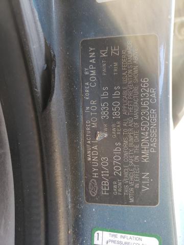 Photo 10 from auction – 2003 HYUNDAI ELANTRA GL with VIN KMHDN45D23U613266