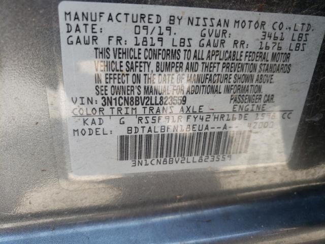 Photo 10 from auction – 2020 NISSAN VERSA S with VIN 3N1CN8BV2LL823559