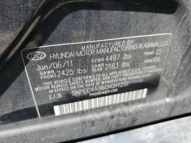 Photo 10 from auction – 2012 HYUNDAI SONATA SE with VIN 5NPEC4AB6CH311251