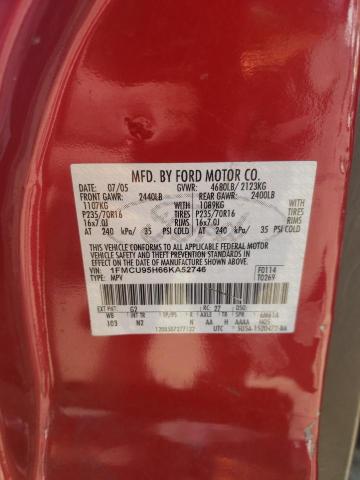 Photo 10 from auction – 2006 FORD ESCAPE with VIN 1FMCU95H66KA52746