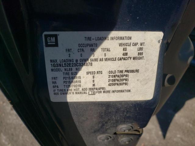 Photo 10 from auction – 2003 OLDSMOBILE ALERO GL with VIN 1G3NL52E23C324878