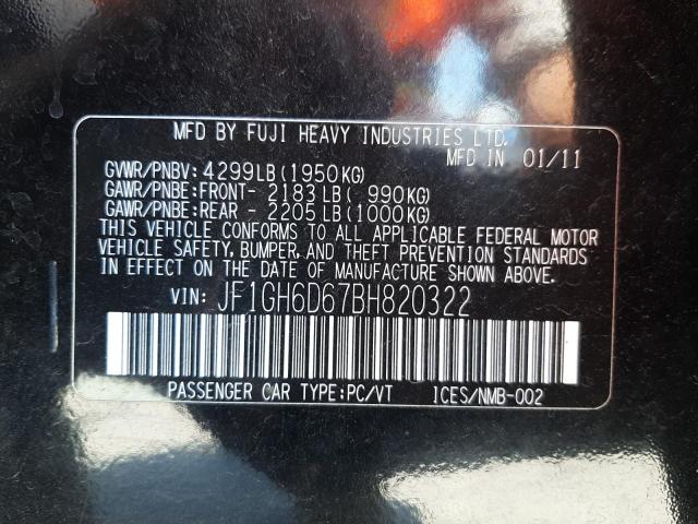 Photo 10 from auction – 2011 SUBARU IMPREZA OU with VIN JF1GH6D67BH820322