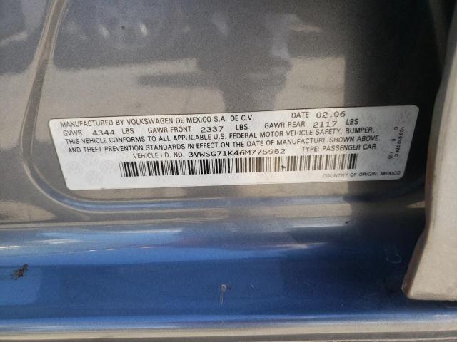Photo 10 from auction – 2006 VOLKSWAGEN JETTA 2.5 with VIN 3VWSG71K46M775952