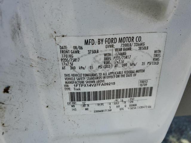Photo 10 from auction – 2007 FORD F150 with VIN 1FTPX14V27FA09215