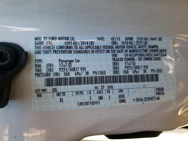 Photo 10 from auction – 2013 FORD C-MAX SEL with VIN 1FADP5BU9DL547224