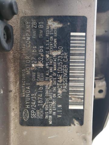 Photo 10 from auction – 2013 HYUNDAI ACCENT GLS with VIN KMHCT4AE1DU573280