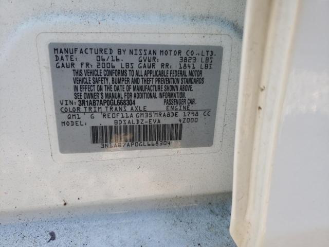 Photo 10 from auction – 2016 NISSAN SENTRA S with VIN 3N1AB7AP0GL668304