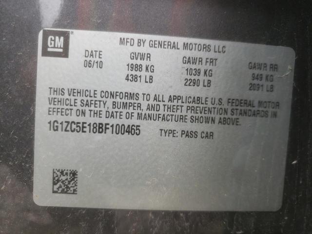 Photo 10 from auction – 2011 CHEVROLET MALIBU 1LT with VIN 1G1ZC5E18BF100465
