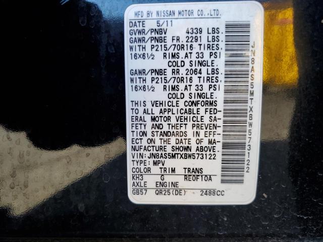 Photo 10 from auction – 2011 NISSAN ROGUE S with VIN JN8AS5MTXBW573122