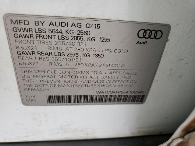 Photo 10 from auction – 2015 AUDI SQ5 PREMIU with VIN WA1CGAFP2FA108345