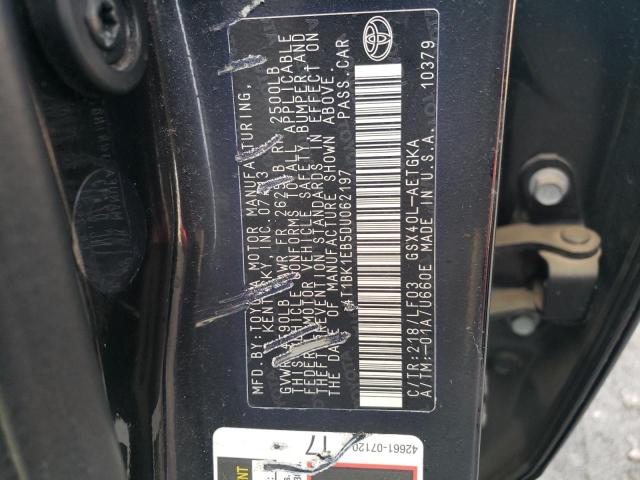 Photo 10 from auction – 2013 TOYOTA AVALON BAS with VIN 4T1BK1EB5DU062197