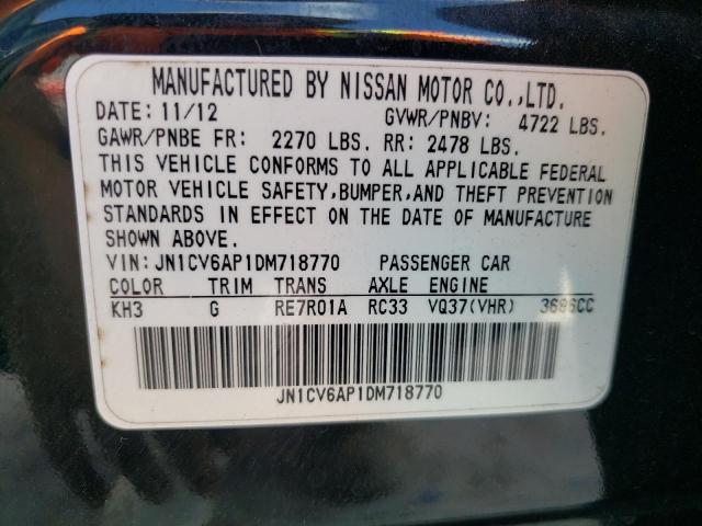 Photo 10 from auction – 2013 INFINITI G37 BASE with VIN JN1CV6AP1DM718770