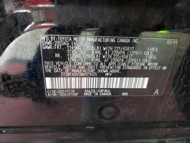 Photo 10 from auction – 2011 TOYOTA RAV4 with VIN 2T3BF4DV3BW171425