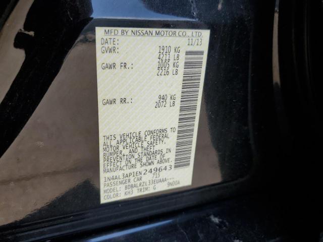 Photo 10 from auction – 2014 NISSAN ALTIMA 2.5 with VIN 1N4AL3AP1EN249643