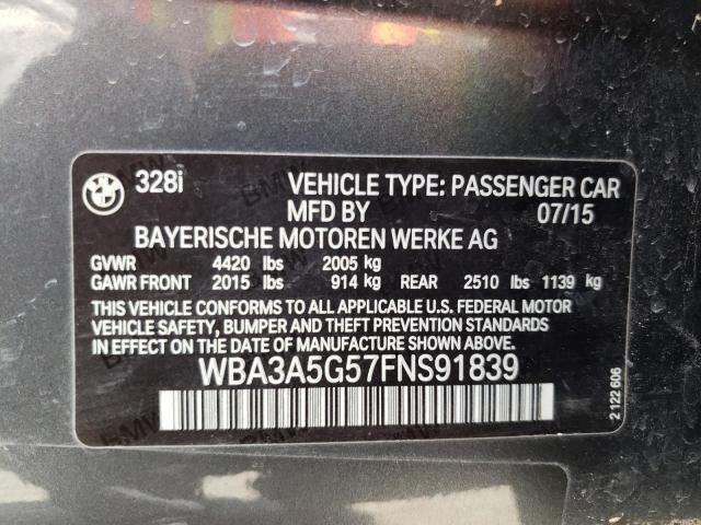 Zdjęcie 10 z aukcji – 2015 BMW 328I z VIN WBA3A5G57FNS91839
