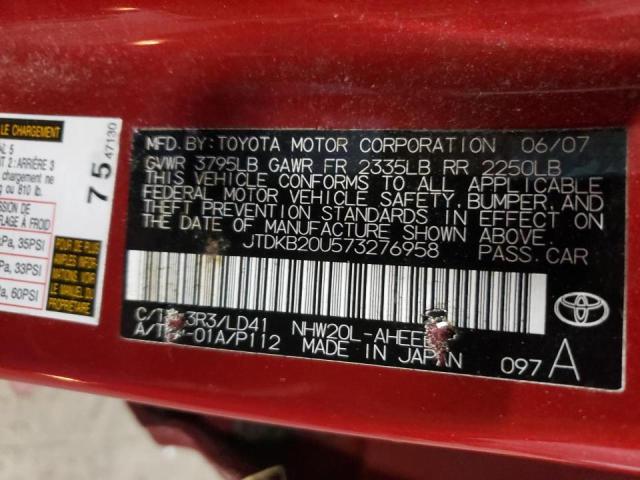 Photo 10 from auction – 2007 TOYOTA PRIUS with VIN JTDKB20U573276958