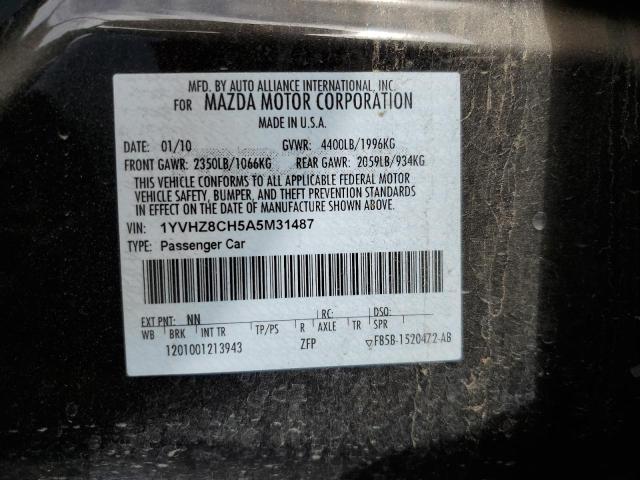 Photo 10 from auction – 2010 MAZDA MAZDA6 with VIN 1YVHZ8CH5A5M31487