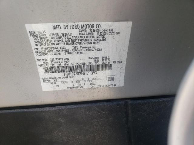 Photo 10 from auction – 2015 FORD TAURUS LIM with VIN 1FAHP2F82FG171393