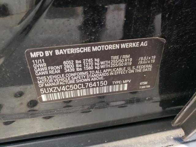 Photo 10 from auction – 2012 BMW X5 XDRIVE3 with VIN 5UXZV4C50CL764150