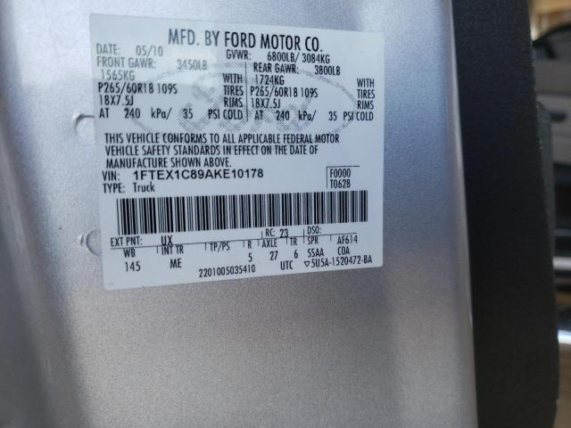 Photo 10 from auction – 2010 FORD F150 SUPER with VIN 1FTEX1C89AKE10178