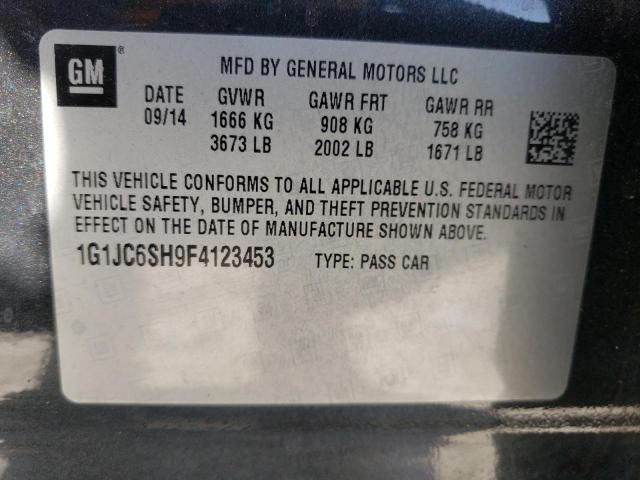 Photo 10 from auction – 2015 CHEVROLET SONIC LT with VIN 1G1JC6SH9F4123453