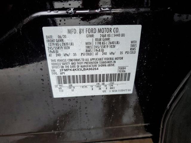Photo 10 from auction – 2020 FORD EDGE TITAN with VIN 2FMPK4K93LBA96264
