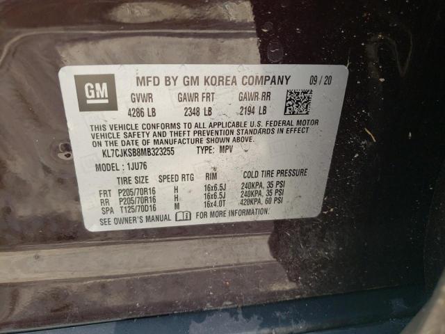 Photo 10 from auction – 2021 CHEVROLET TRAX LS with VIN KL7CJKSB8MB323255