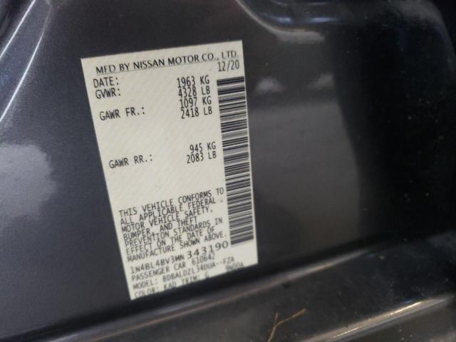 Photo 10 from auction – 2021 NISSAN ALTIMA S with VIN 1N4BL4BV3MN343190