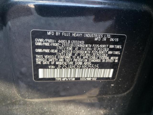 Photo 10 from auction – 2015 SUBARU FORESTER 2 with VIN JF2SJAHC6FH825515