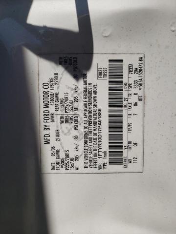 Photo 10 from auction – 2007 FORD RANGER with VIN 1FTYR10D17PA01886