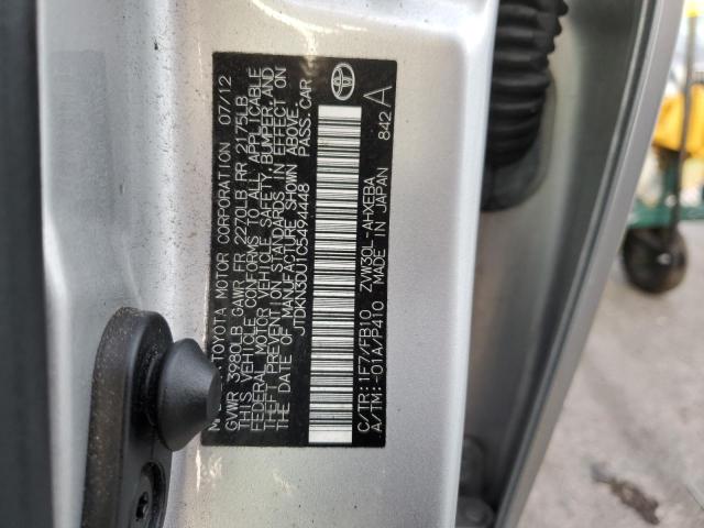 Foto 10 de la subasta – 2012 TOYOTA PRIUS con VIN JTDKN3DU1C5494448