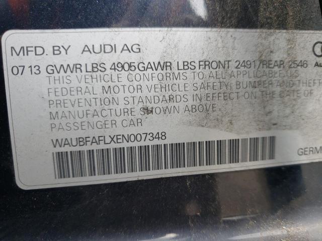 Photo 10 from auction – 2014 AUDI A4 PREMIUM with VIN WAUBFAFLXEN007348