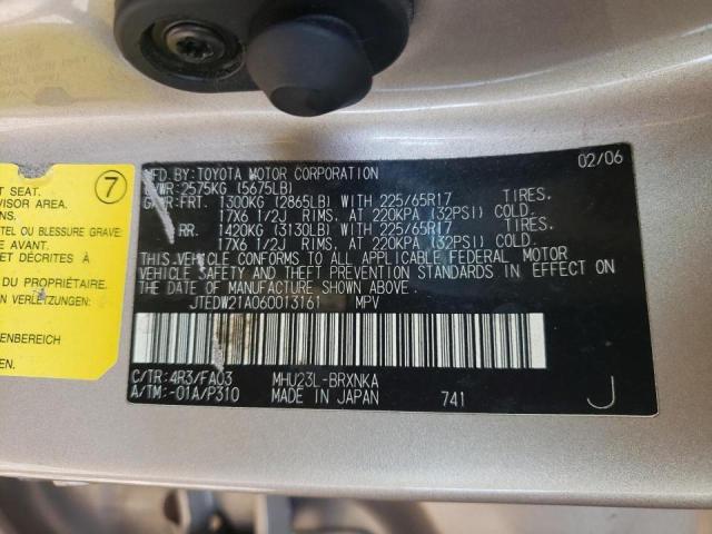 Photo 10 from auction – 2006 TOYOTA HIGHLANDER with VIN JTEDW21A060013161
