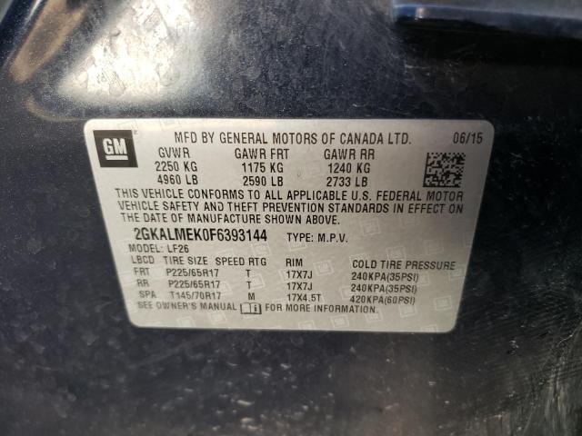 Photo 10 from auction – 2015 GMC TERRAIN SL with VIN 2GKALMEK0F6393144