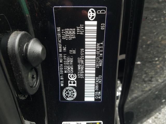 Photo 9 from auction – 2021 TOYOTA COROLLA LE with VIN 5YFBPMBE5MP251726