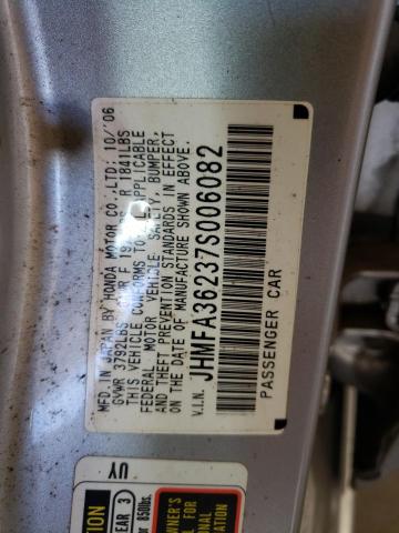 Photo 10 from auction – 2007 HONDA CIVIC HYBR with VIN JHMFA36237S006082