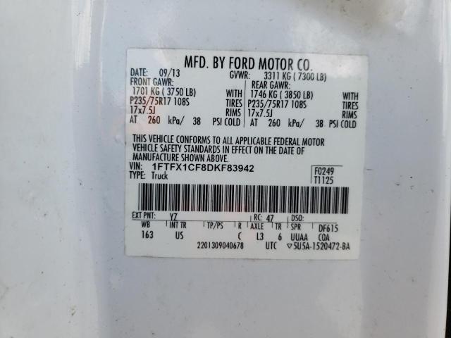Photo 10 from auction – 2013 FORD F150 SUPER with VIN 1FTFX1CF8DKF83942