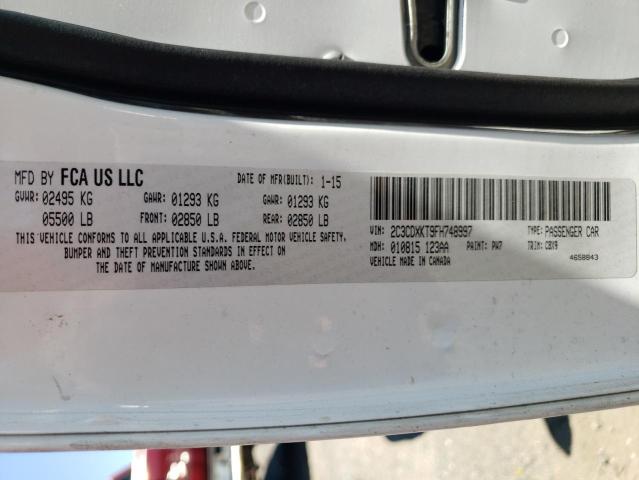 Photo 10 from auction – 2015 DODGE CHARGER PO with VIN 2C3CDXKT9FH748997