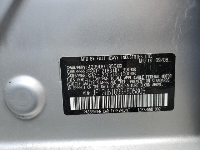 Photo 10 from auction – 2009 SUBARU IMPREZA 2. with VIN JF1GH61699H805805