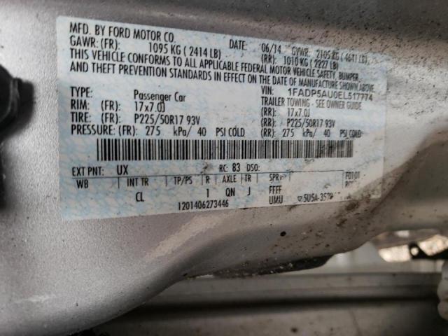 Photo 10 from auction – 2014 FORD C-MAX SE with VIN 1FADP5AU0EL517774