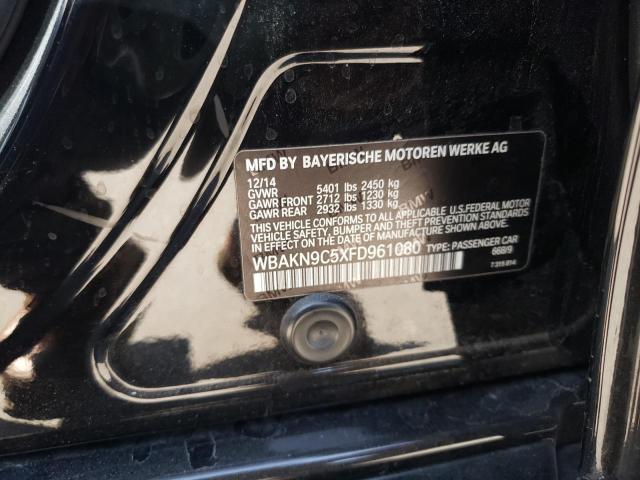 Photo 10 from auction – 2015 BMW 550 I with VIN WBAKN9C5XFD961080