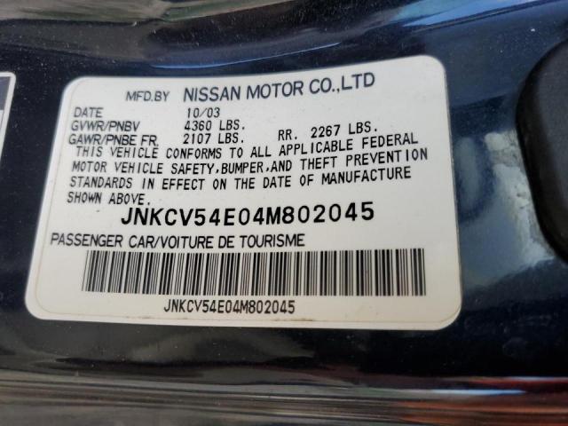Photo 10 from auction – 2004 INFINITI G35 with VIN JNKCV54E04M802045