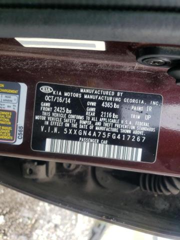 Фото 10 с аукциона – 2015 KIA OPTIMA EX с VIN 5XXGN4A75FG417267