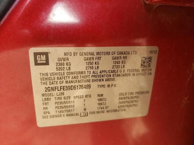 Photo 10 from auction – 2013 CHEVROLET EQUINOX LT with VIN 2GNFLFE39D6176489