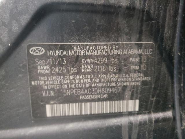Photo 10 from auction – 2013 HYUNDAI SONATA GLS with VIN 5NPEB4AC3DH809467