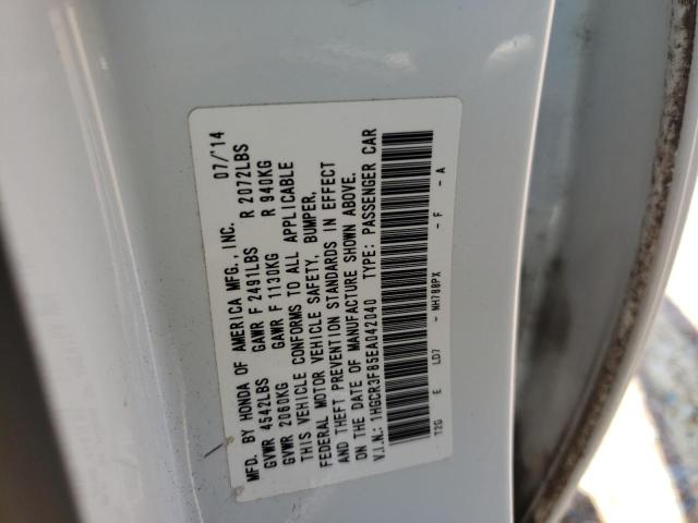 Photo 10 from auction – 2014 HONDA ACCORD EXL with VIN 1HGCR3F85EA042040