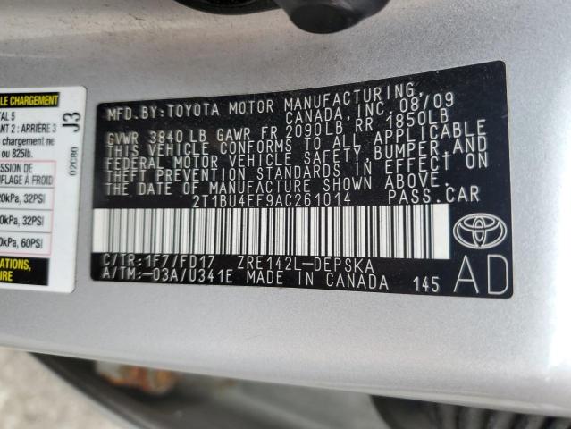 Photo 10 from auction – 2010 TOYOTA COROLLA with VIN 2T1BU4EE9AC261014