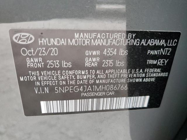 Photo 10 from auction – 2021 HYUNDAI SONATA SE with VIN 5NPEG4JA1MH086766