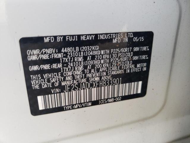 Photo 10 from auction – 2015 SUBARU FORESTER 2 with VIN JF2SJADCXFH833901