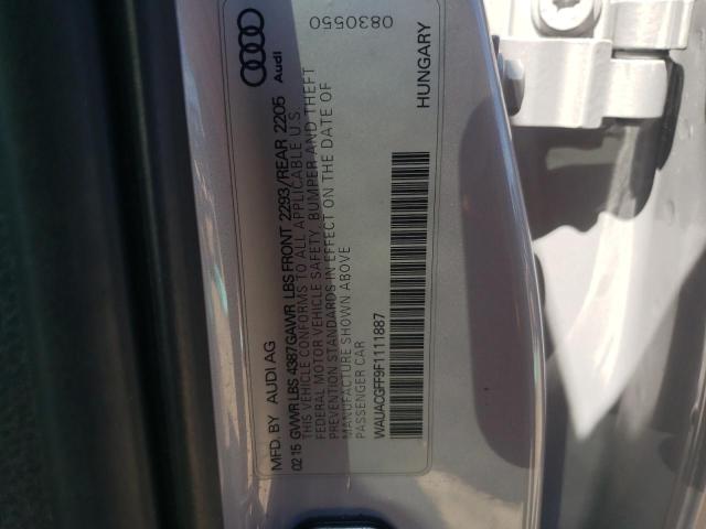 Photo 10 from auction – 2015 AUDI A3 PREMIUM with VIN WAUACGFF9F1111887